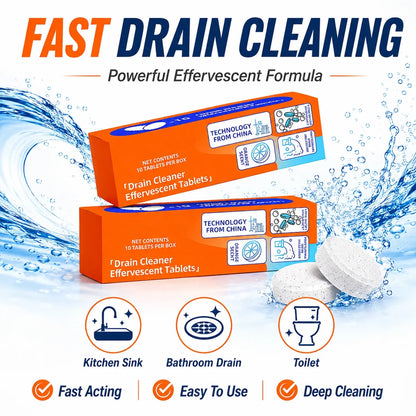 ✨ Foaming Drain Cleaner Powder | Powerful Pipe Clog Remover for Kitchen Sink, Bathroom & Toilet Cleaning