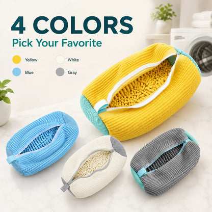 🎁Shoe Washing Machine Bag Laundry Shoe Bag for Washer and Dryer Reusable 2pc Shoe Cleaning Bags for Sneakers 360° Deep Cleaning Machine for All Shoes Types With Self-locking Zipper