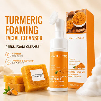 ✨ Turmeric Skincare Set | Natural Facial Cleansing & Moisturizing Turmeric Soap for Smooth, Radiant Skin