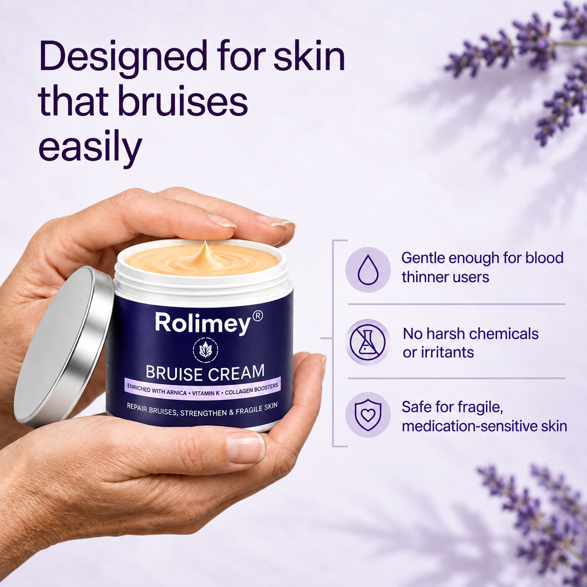 ✨👩‍⚕️Rolimey® BruiseRepair & Skin-Strengthening Cream-Advanced daily care forbruise-prone skin