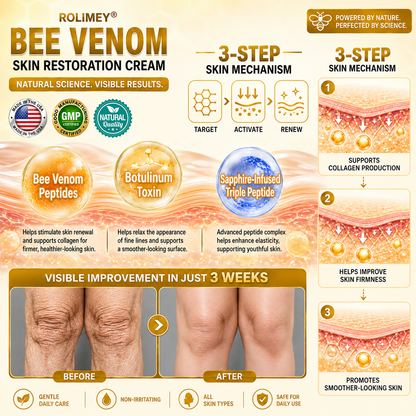 🌙2026 New Rolimey® Bee Venom Advanced Skin Rescue Cream | Botox-Inspired Firming & Smoothing Care for All Skin Types