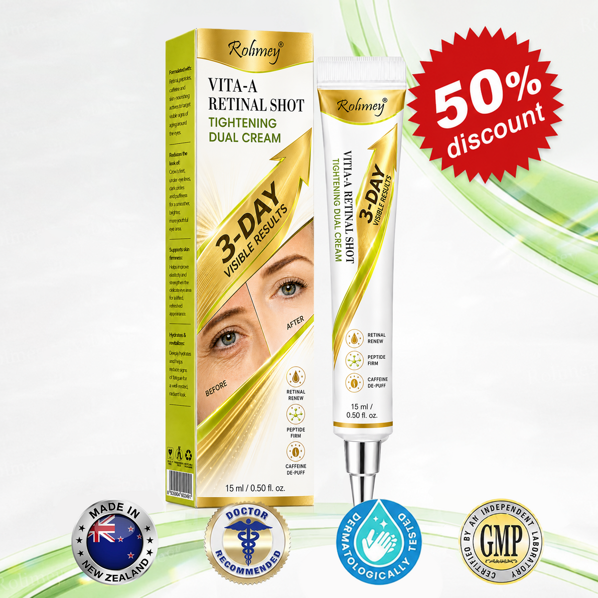 💫Rolimey® Botox & Vita-A Retinol Shot Wrinkle-Lift Tightening cream - Last Day Promotion 70% OFF