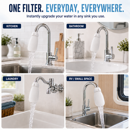 Faucet filter pad for filtering tap water
