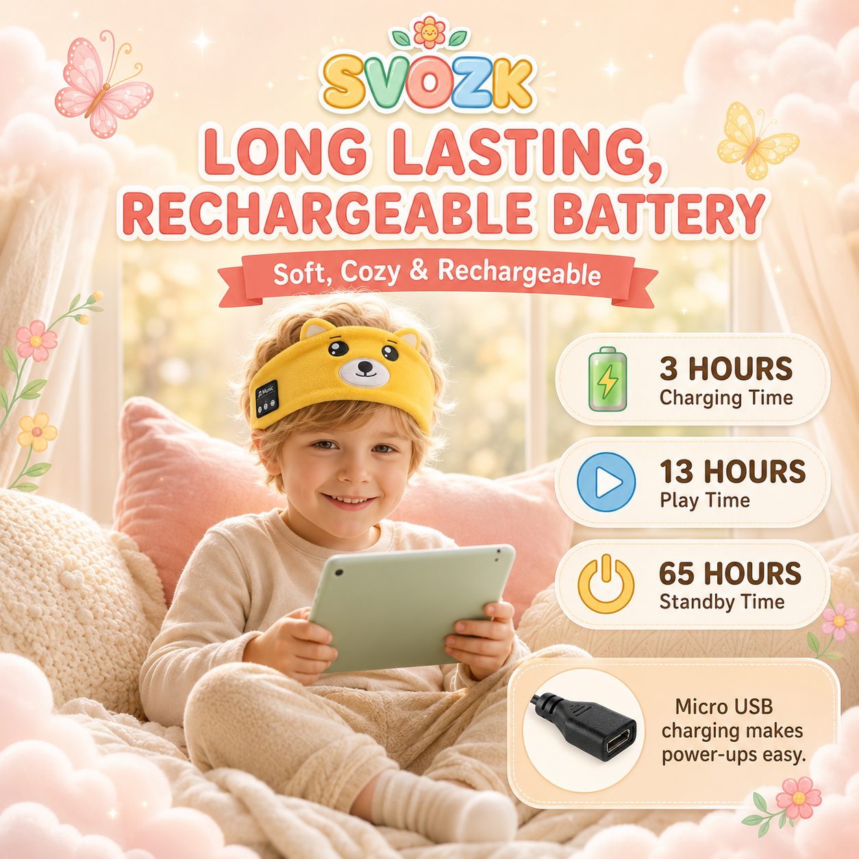 🌙 🎶Cozy Bluetooth 5.0 Sleep Headband 🎧 – Soft Wireless Music Headphones for Kids & Adults, Relax, Sleep & Enjoy Music Anywhere