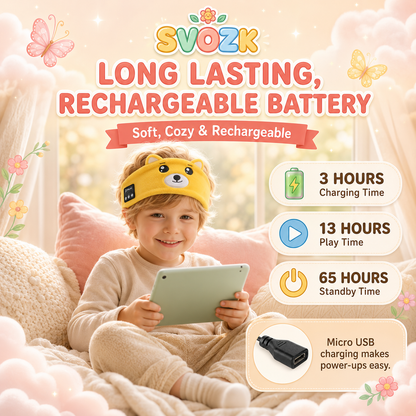 🌙 🎶Cozy Bluetooth 5.0 Sleep Headband 🎧 – Soft Wireless Music Headphones for Kids & Adults, Relax, Sleep & Enjoy Music Anywhere