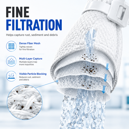 Faucet filter pad for filtering tap water