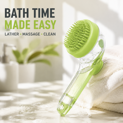 🐶🐱Pet Bath Brush with Shampoo Dispenser | 2-in-1 Dog Grooming Foaming Brush for Easy Bathing & Massage