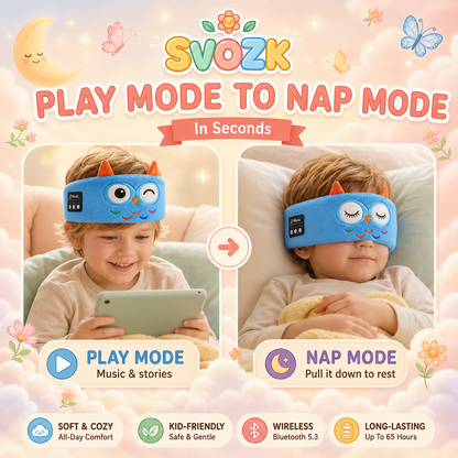🌙 🎶Cozy Bluetooth 5.0 Sleep Headband 🎧 – Soft Wireless Music Headphones for Kids & Adults, Relax, Sleep & Enjoy Music Anywhere