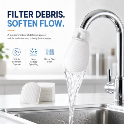 Faucet filter pad for filtering tap water