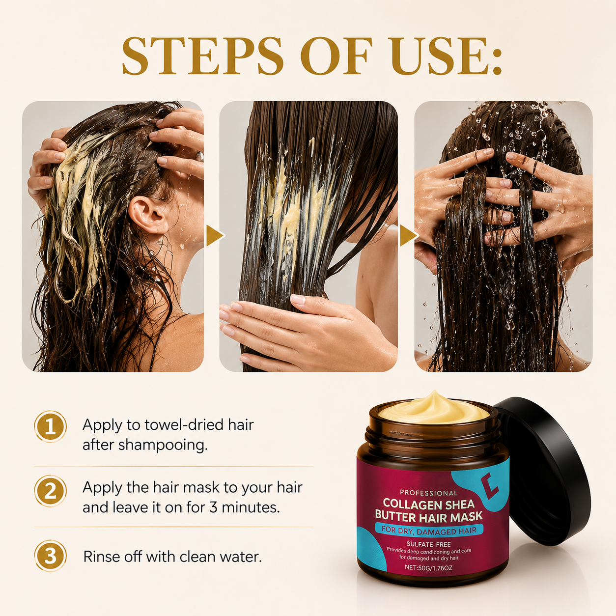 💇‍♀️✨Magic Keratin Hair Mask | Salon-Quality Deep Repair Treatment for Silky Smooth & Glossy Hair