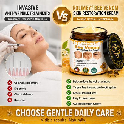 🌙2026 New Rolimey® Bee Venom Advanced Skin Rescue Cream | Botox-Inspired Firming & Smoothing Care for All Skin Types