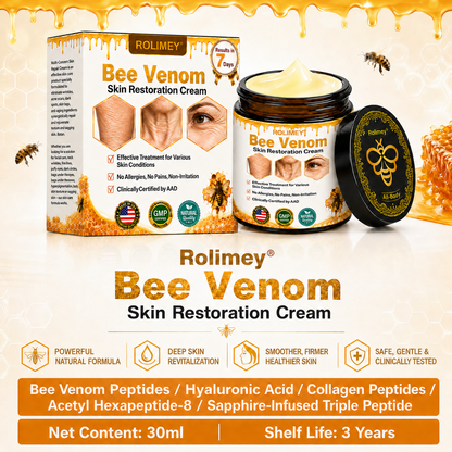 🌙2026 New Rolimey® Bee Venom Advanced Skin Rescue Cream | Botox-Inspired Firming & Smoothing Care for All Skin Types