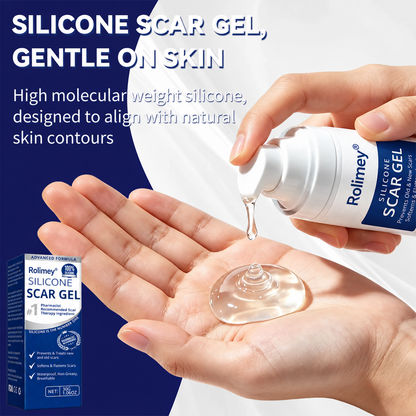 Rolimey® SILICONE SCAR GEL for Healed Skin – Advanced Care for Surgical, C-Section, Acne & Burn Scars