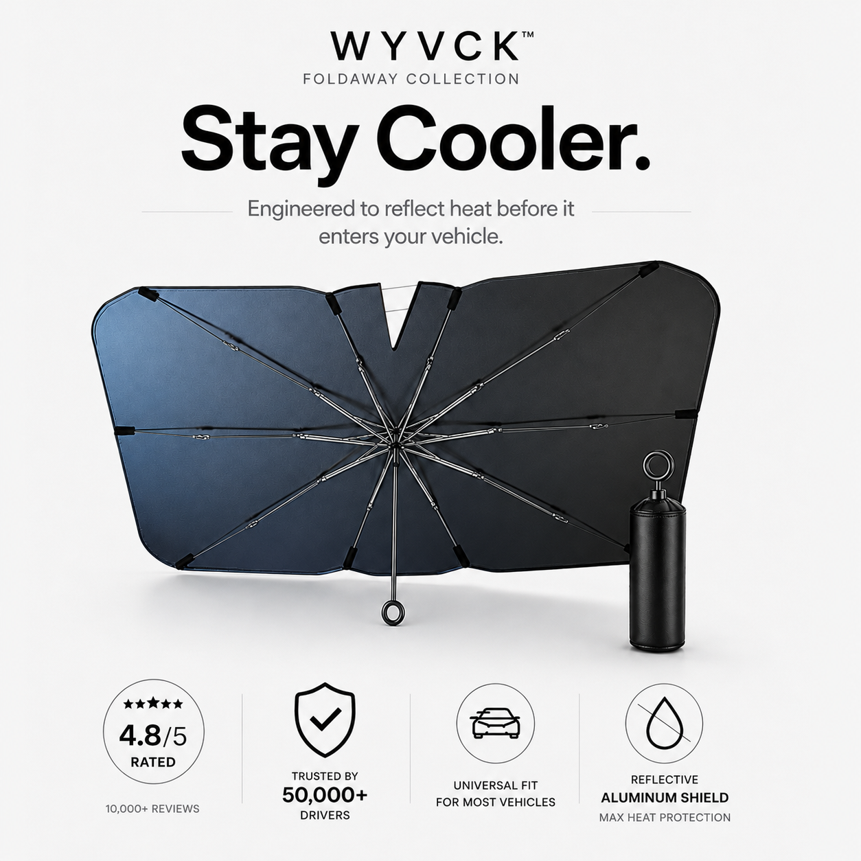 🚗 Foldable Car Windshield Sun Shade Umbrella – UV Protection & Heat Insulation for Front Windshield