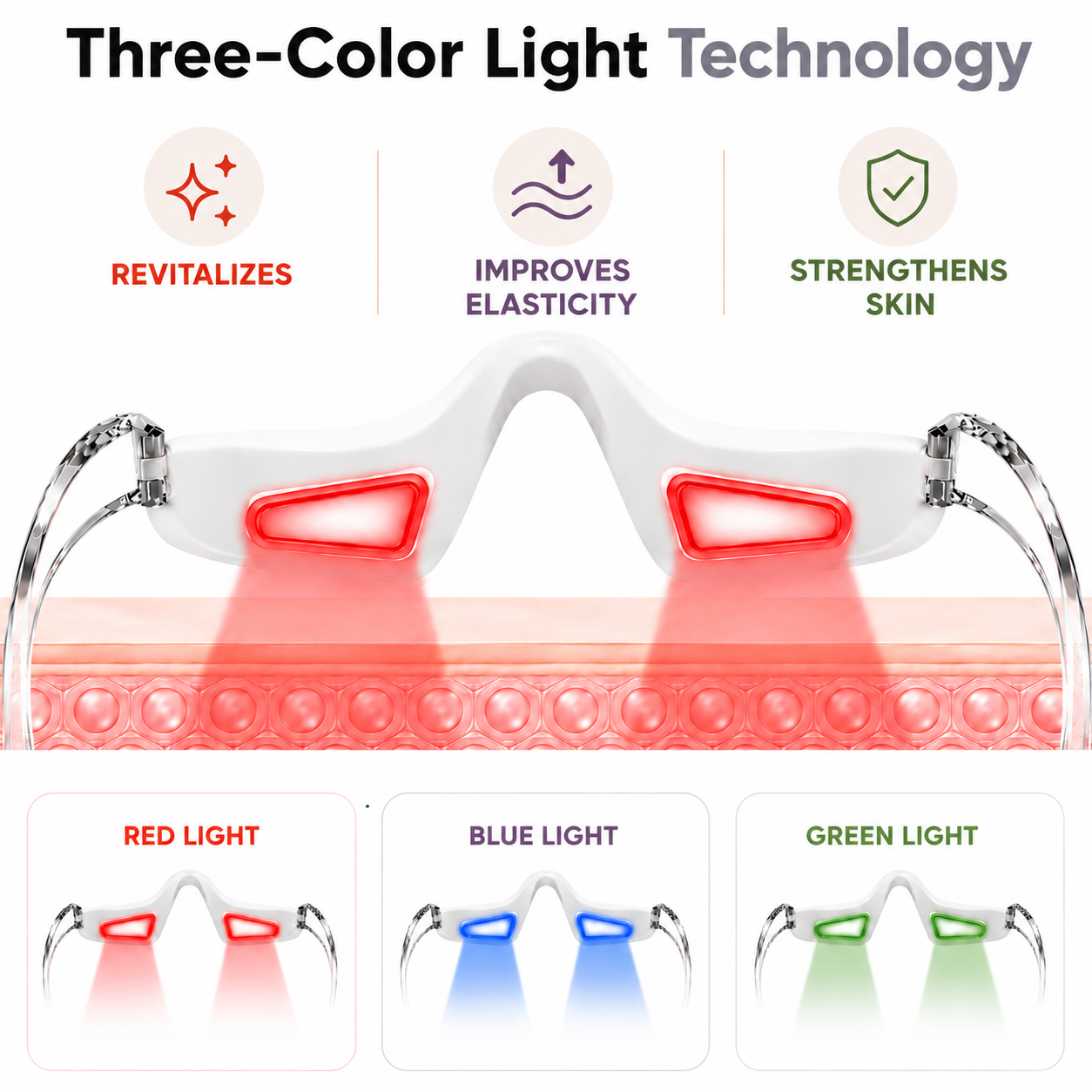EMS Eye Massager with Microcurrent Stimulation & Red Light Therapy for Eye Care, Eye Bag Lifting and Beauty Treatment