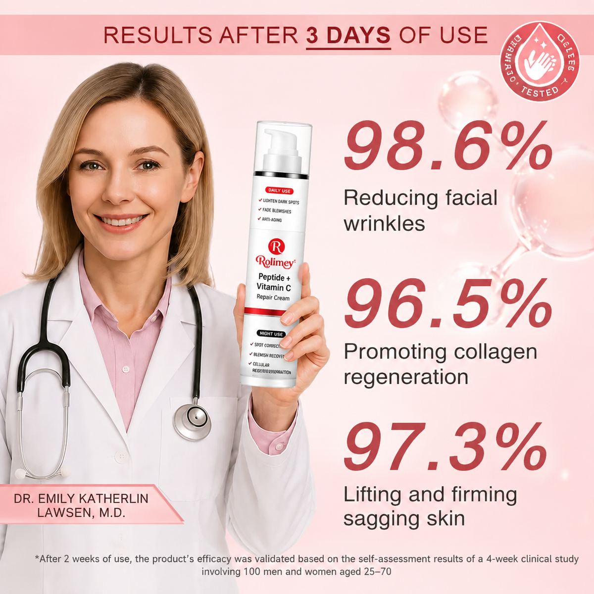 🎁Rolimey®  Peptide + Vitamin C Repair Cream | 2026 New Peptide + Vitamin C Repair Cream for Fine Lines, Uneven Skin Tone, Enlarged Pores & Deep Hydration for All Skin Types