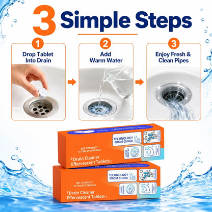 ✨ Foaming Drain Cleaner Powder | Powerful Pipe Clog Remover for Kitchen Sink, Bathroom & Toilet Cleaning
