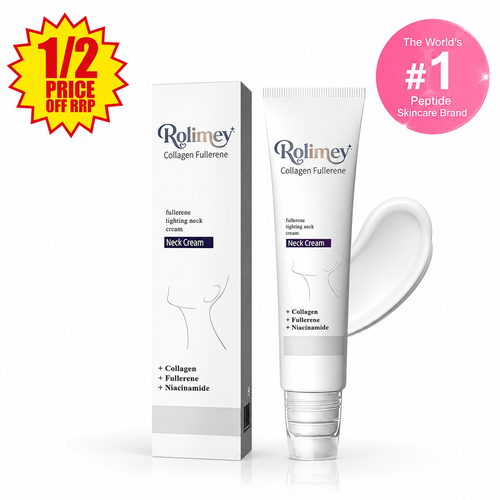 💫Rolimey® Collagen Fullerene Cream, Rolimey Collagen Cream with Collagen Peptides, 2026 New Tighten & Lift Cream for Crepey Skin, Wrinkles and Tightening for Skin Types