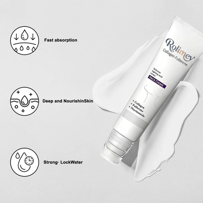 💫Rolimey® Collagen Fullerene Cream, Rolimey Collagen Cream with Collagen Peptides, 2026 New Tighten & Lift Cream for Crepey Skin, Wrinkles and Tightening for Skin Types