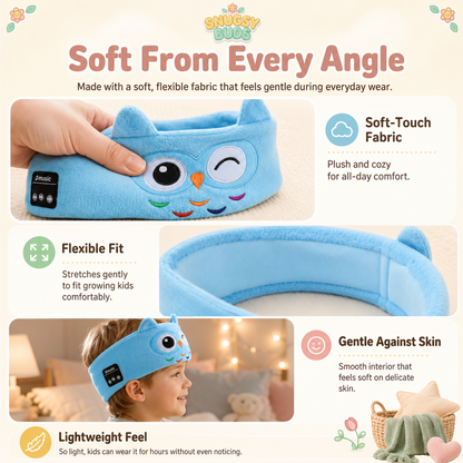 🌙 🎶Cozy Bluetooth 5.0 Sleep Headband 🎧 – Soft Wireless Music Headphones for Kids & Adults, Relax, Sleep & Enjoy Music Anywhere