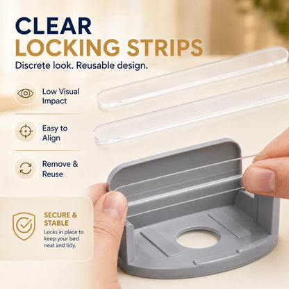 🛏️ No-Slip Bed Sheet Holders | Invisible 4 Corner Fasteners Keep Your Sheets Perfectly in Place