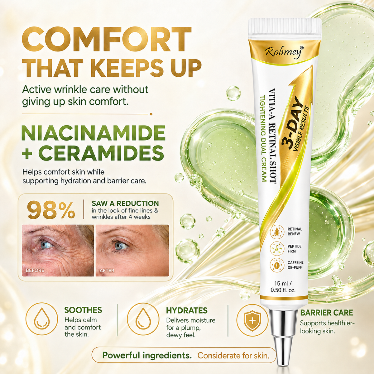 ✅Rolimey® Botox & Vita-A Retinol Shot Wrinkle-Lift Tightening cream - Last Day Promotion 70% OFF