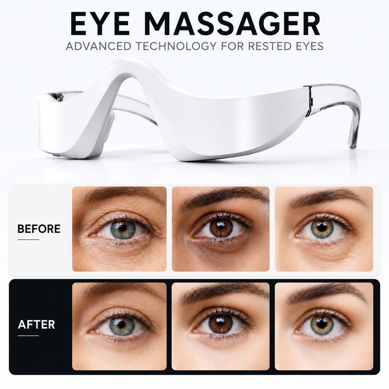 EMS Eye Massager with Microcurrent Stimulation & Red Light Therapy for Eye Care, Eye Bag Lifting and Beauty Treatment