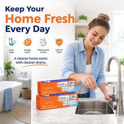 ✨ Foaming Drain Cleaner Powder | Powerful Pipe Clog Remover for Kitchen Sink, Bathroom & Toilet Cleaning