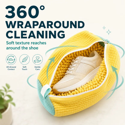 🎁Shoe Washing Machine Bag Laundry Shoe Bag for Washer and Dryer Reusable 2pc Shoe Cleaning Bags for Sneakers 360° Deep Cleaning Machine for All Shoes Types With Self-locking Zipper