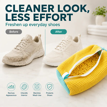 🎁Shoe Washing Machine Bag Laundry Shoe Bag for Washer and Dryer Reusable 2pc Shoe Cleaning Bags for Sneakers 360° Deep Cleaning Machine for All Shoes Types With Self-locking Zipper
