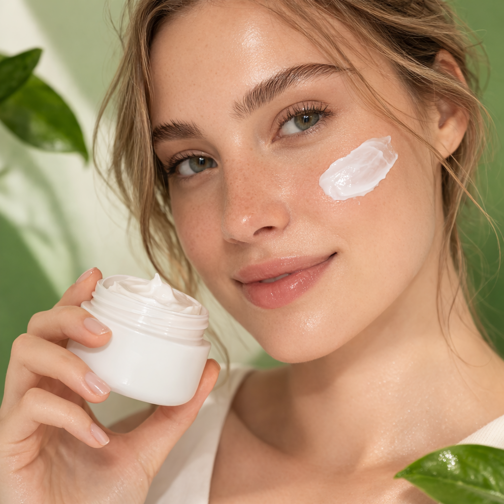 Avirovia® Hydrating Facial Cream with Green Tea & Hyaluronic Acid – Lightweight Daily Moisturizer with Ceramide & Squalane for Dry and Sensitive Skin, 50 ml