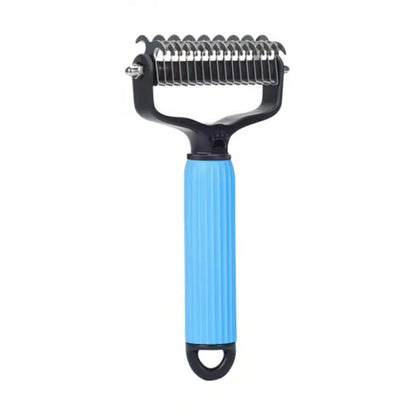 🐱🐶Double-Sided Cat & Dog Deshedding Dematting Comb - Undercoat Rake Grooming Tool, Matted Fur Remover for Long-Haired Pets, Grooming Accessories (Mid-Year Sale, Restock, DFYD, Deals for You Day Summerwins), Deshedding Tool